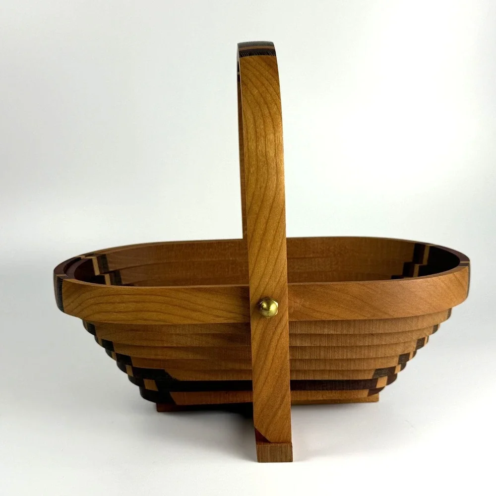 Vintage Signed Deep Spring Collapsible Basket 10